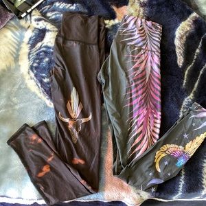 Two Teeki size small yoga pants